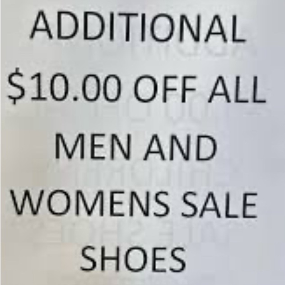 $10 off all shoes